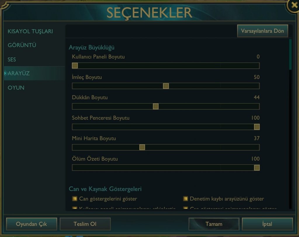 League Of Legends Oyun İçi Ayarları Nasıl Olmalı