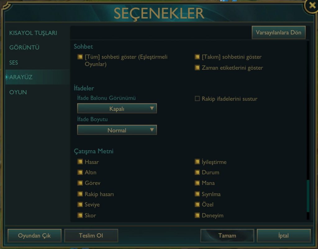 League Of Legends Oyun İçi Ayarları Nasıl Olmalı