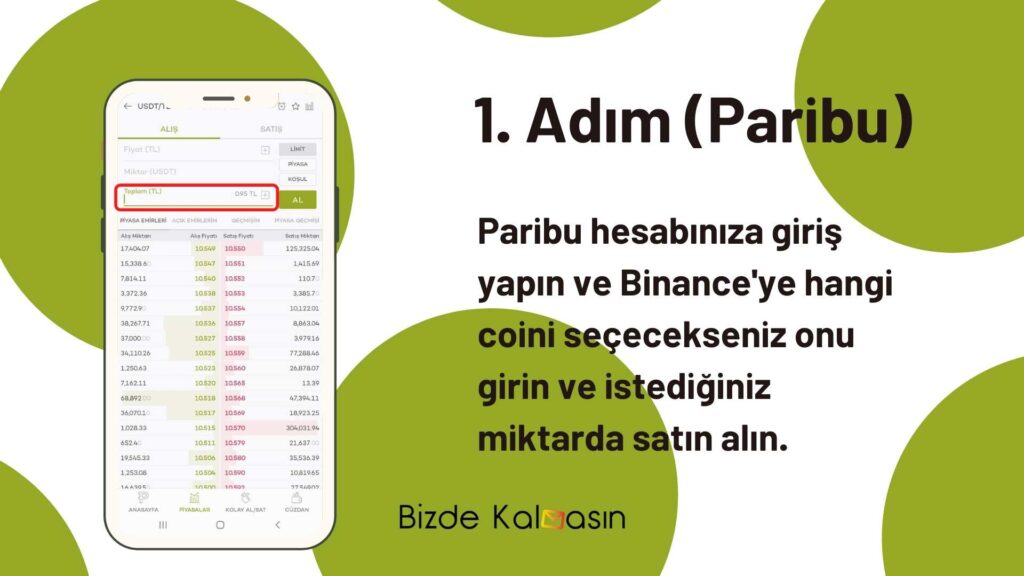Paribu'dan Binance'ye Coin Transfer