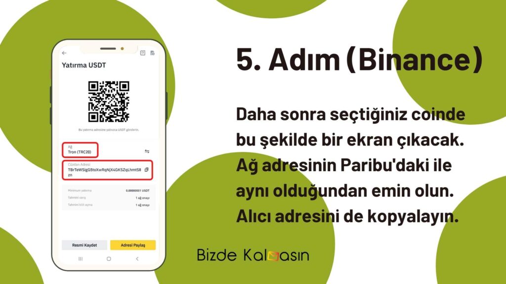 Paribu'dan Binance'ye Coin Transfer