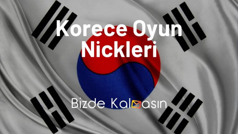Korece Oyun Nickleri