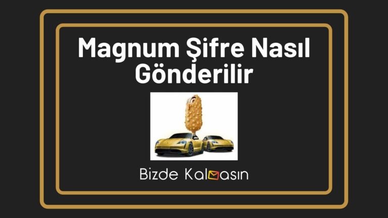 Magnum Şifre Nasıl Gönderilir