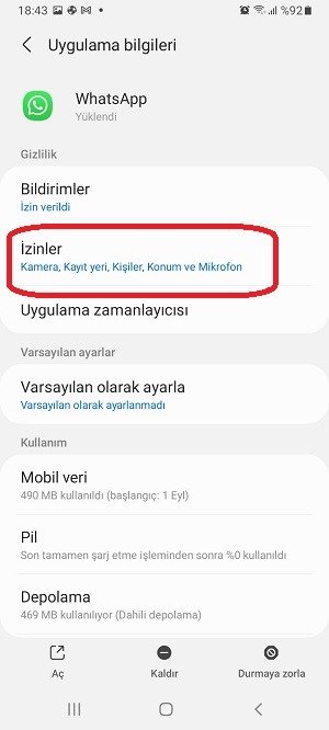 Whatsapp Kamera Ayarları