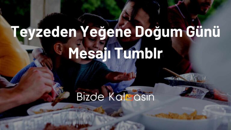 Teyzeden Yeğene Doğum Günü Mesajı Tumblr