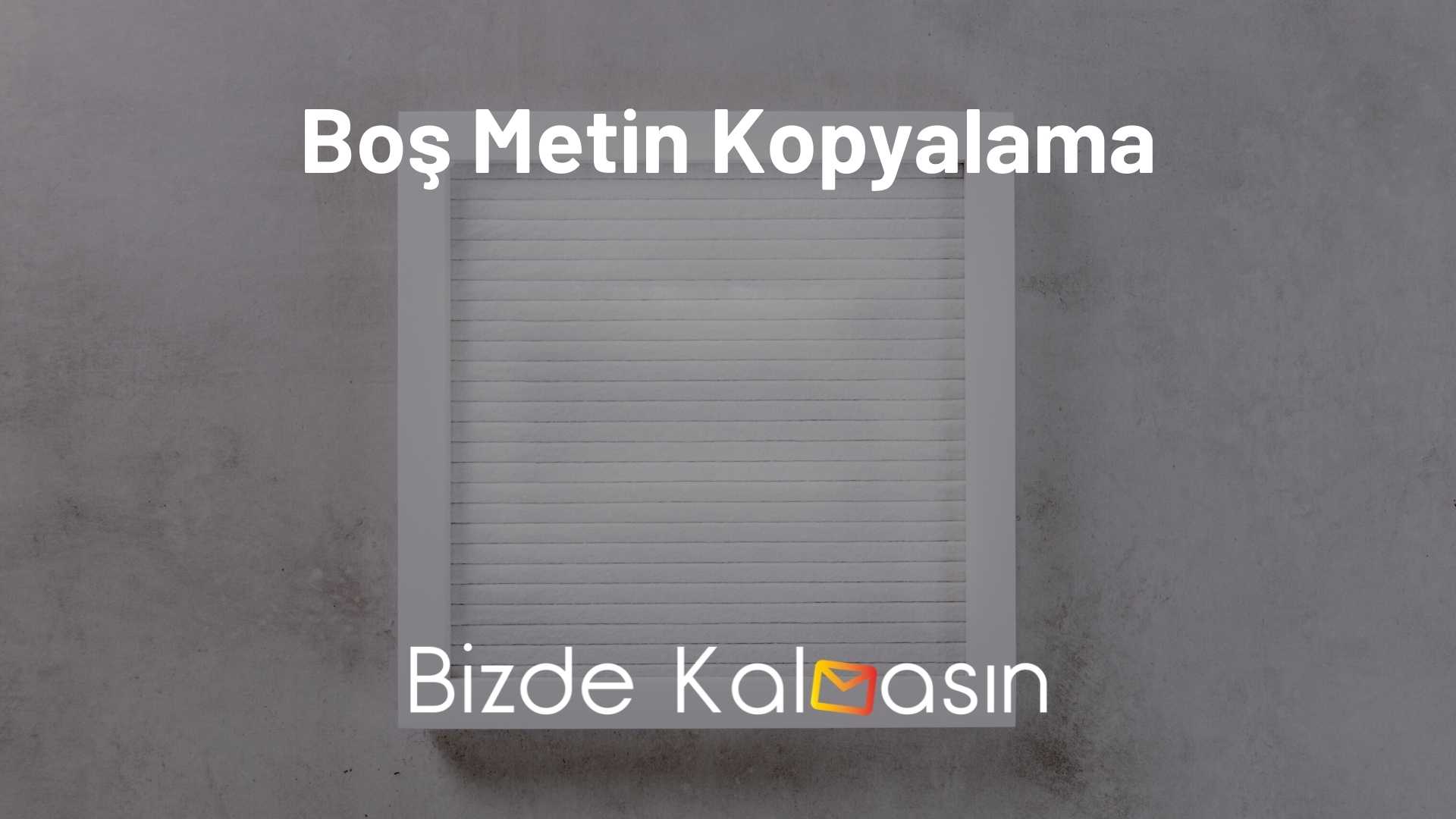 Boş Metin Kopyalama İşlemi Nasıl Yapılır? - Boşluk Kopyalama Boş Metin Kopyalama
