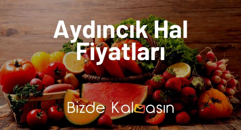 Aydıncık Hal Fiyatları