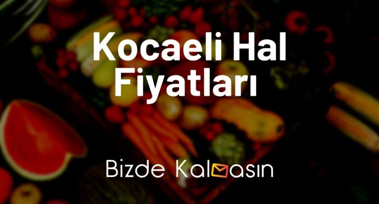 Kocaeli Hal Fiyatları 2023 – İzmit Hal Fiyatları – Gebze Hal Fiyatları