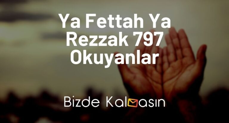 Ya Fettah Ya Rezzak 797 Okuyanlar