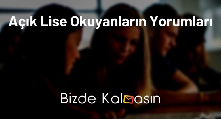 Açık Lise Okuyanların Yorumları