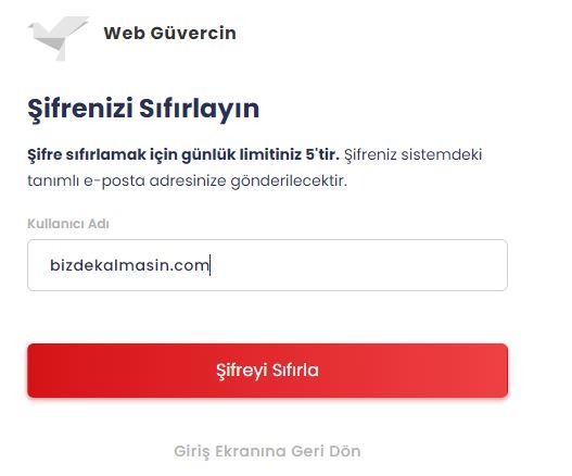 Web Güvercin Giriş Yapamıyorum