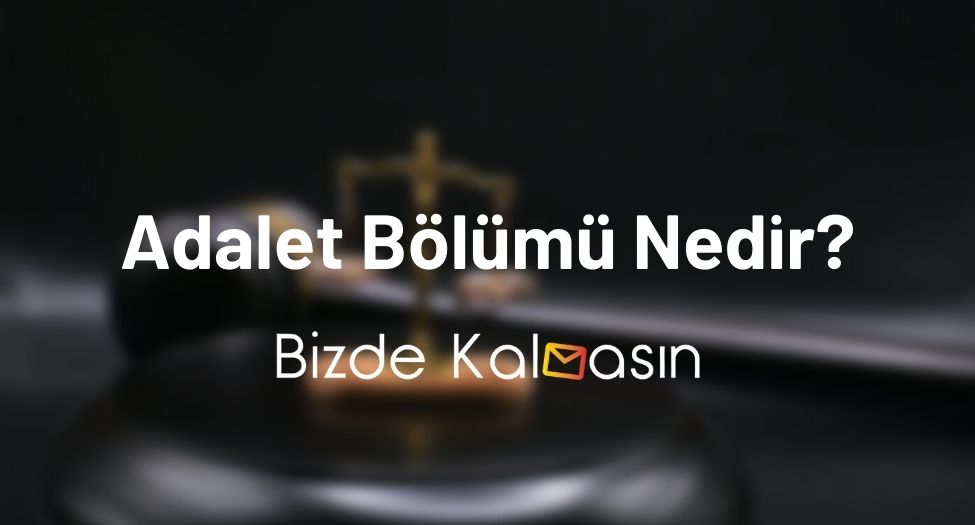 Adalet Bölümü Nedir?