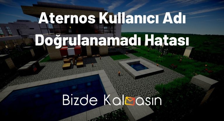 Aternos Kullanıcı Adı Doğrulanamadı Hatası