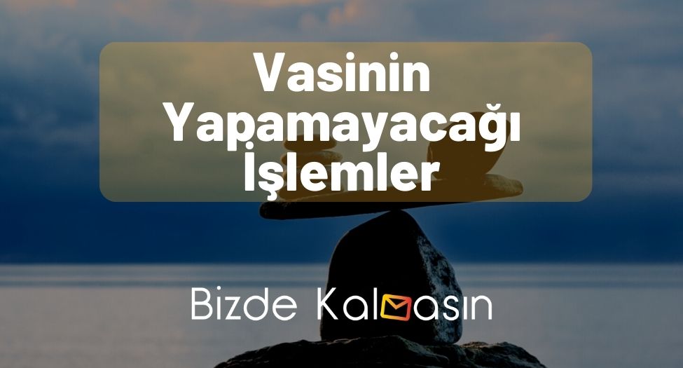 Vasinin Yapamayacağı İşlemler