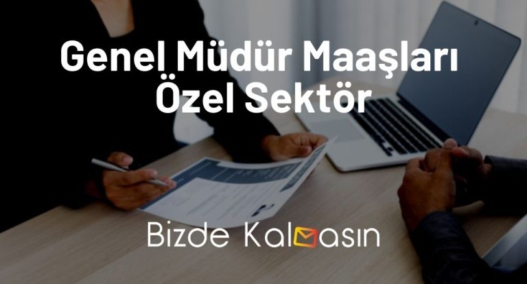 Genel Müdür Maaşları Özel Sektör