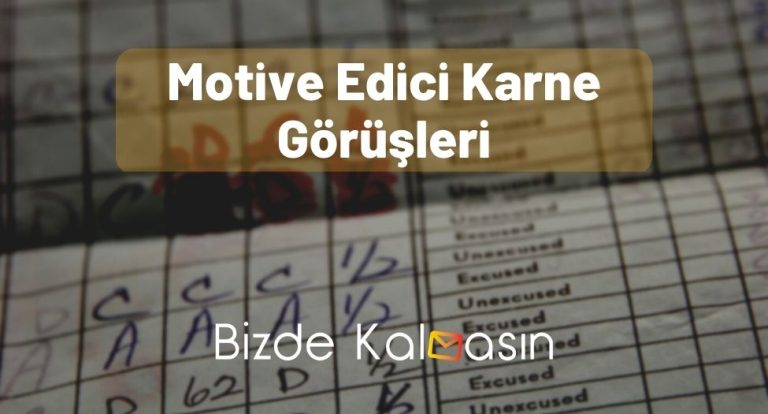 Motive Edici Karne Görüşleri – En Güzel, Yaratıcı Görüşler!