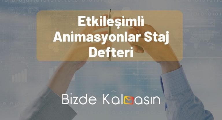 Etkileşimli Animasyonlar Staj Defteri