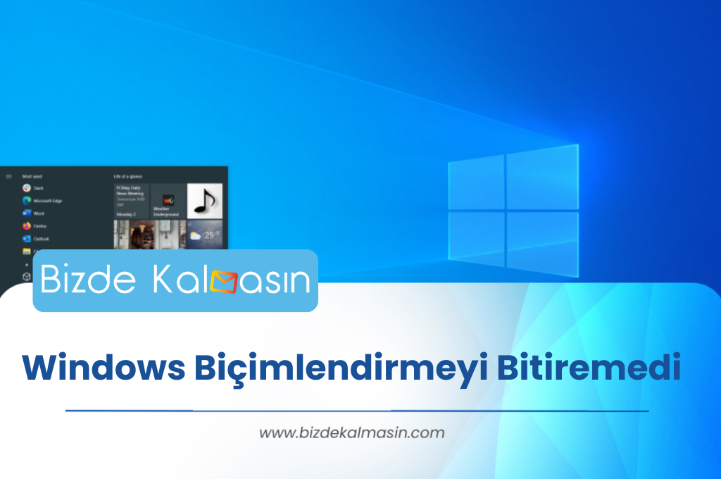 Windows Biçimlendirmeyi Bitiremedi - Disk Biçimlendirme Windows Biçimlendirmeyi Bitiremedi
