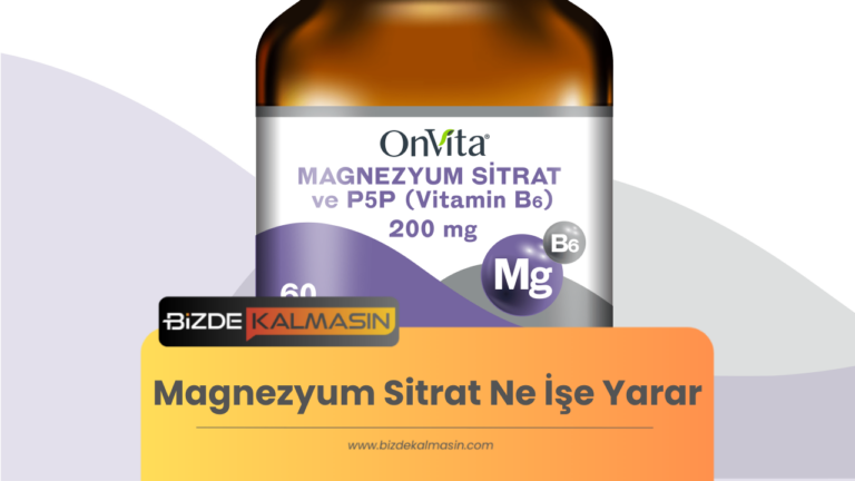 Magnezyum Sitrat Ne İşe Yarar