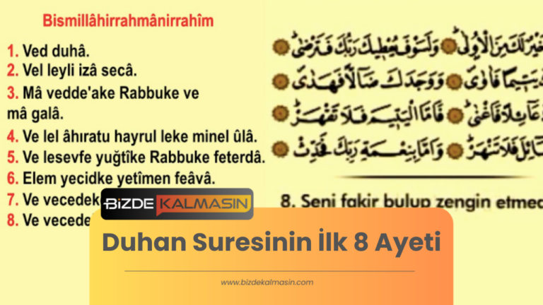 Duhan Suresinin İlk 8 Ayeti – Fazileti