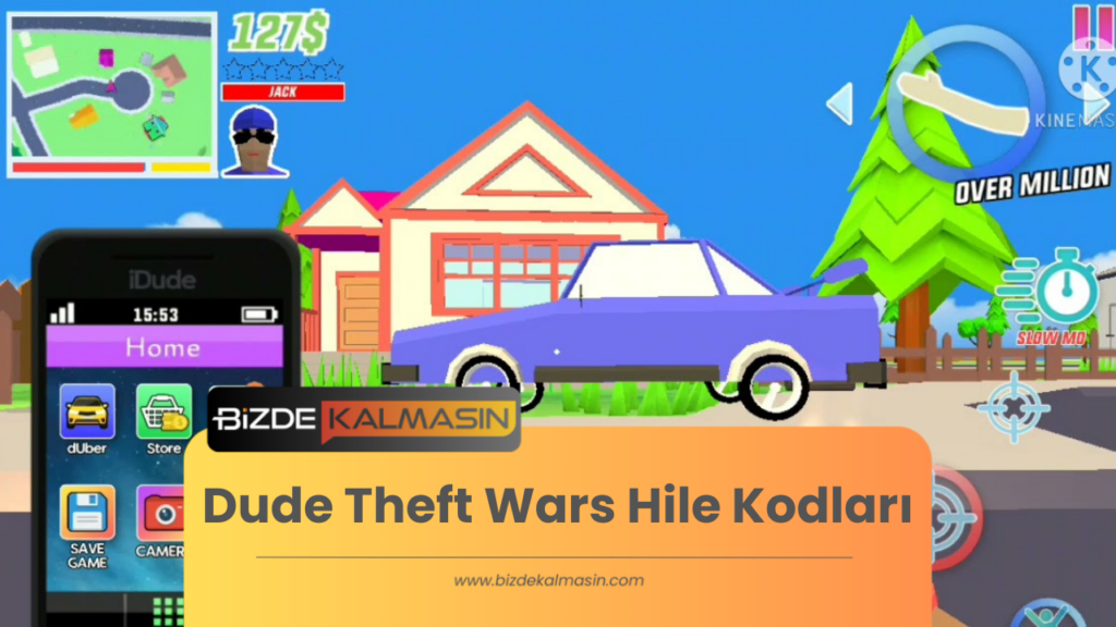 2023 Dude Theft Wars Hile Kodları - Para, Silah, Araba ve Daha