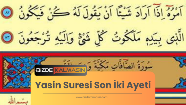 Yasin Suresi Son İki Ayeti