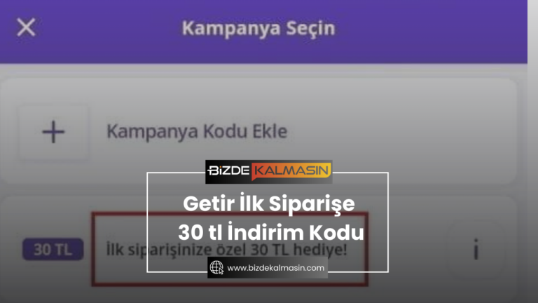 Getir İlk Siparişe 30 tl İndirim Kodu ( Güncel )