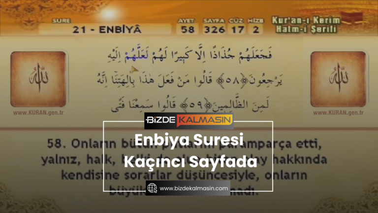 Enbiya Suresi Kaçıncı Sayfada – Enbiya Suresi Fazileti