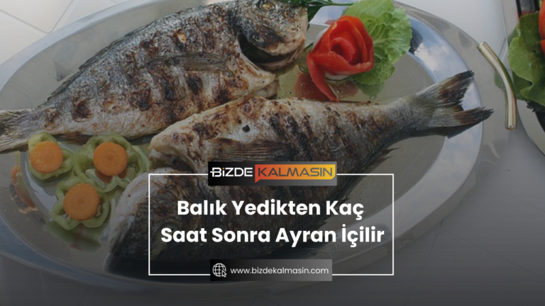 Balık Yedikten Kaç Saat Sonra Ayran İçilir