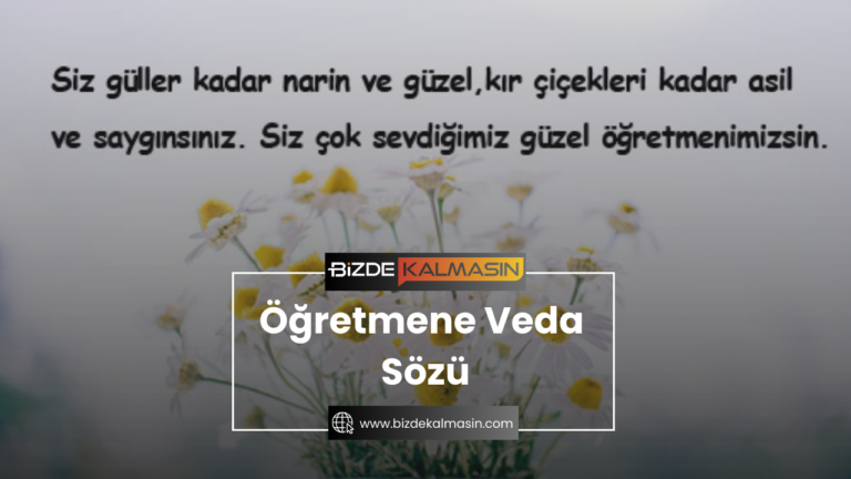 Öğretmene Veda Sözü – Unutulmaz Öğretmen Sözleri