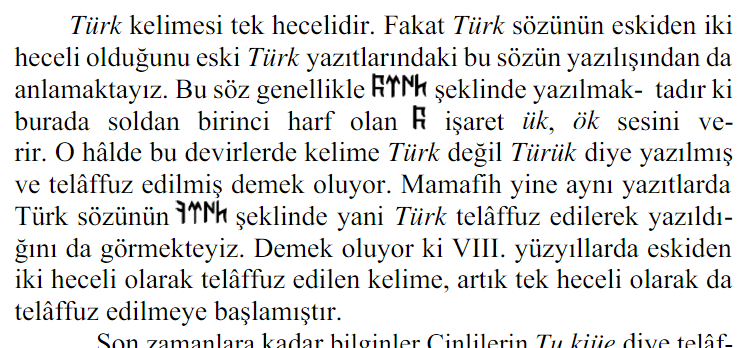 göktürkçe yazımı