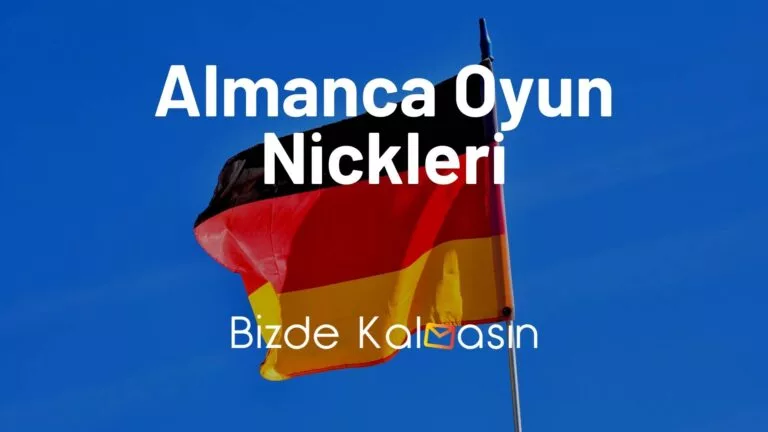 Almanca Oyun Nickleri