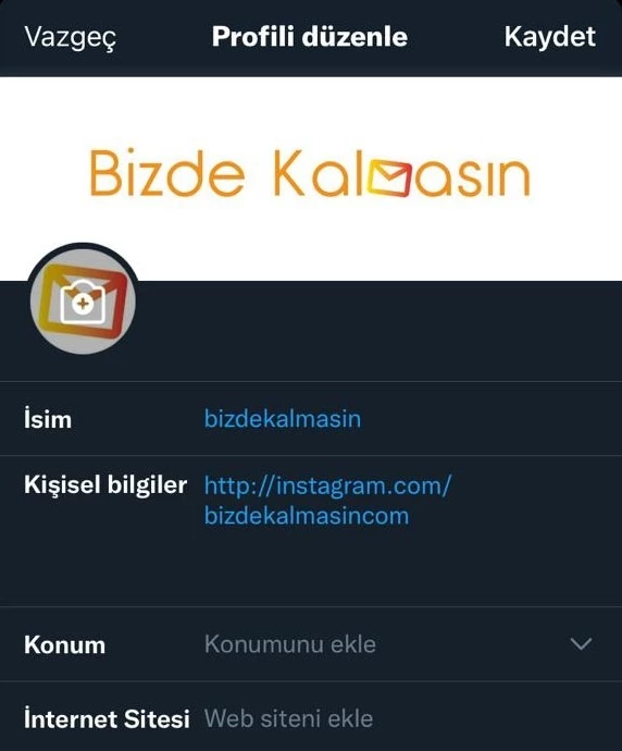 Twittera İnstagram Linki Ekleme