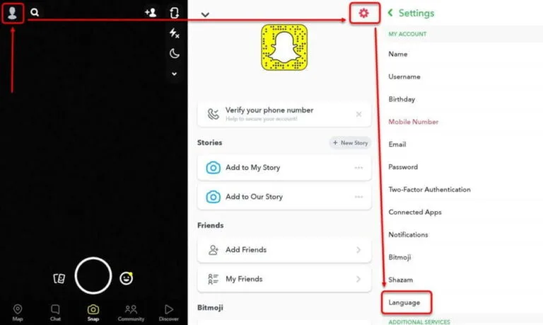Snapchat Dil Değiştirme 2025