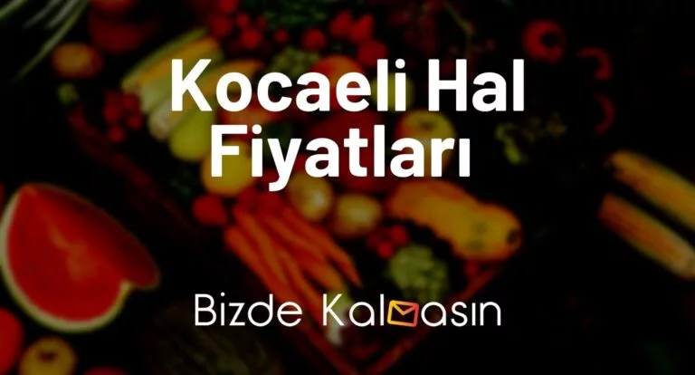 Kocaeli Hal Fiyatları 2025 – İzmit Hal Fiyatları – Gebze Hal Fiyatları