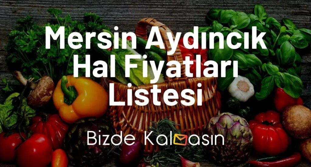 Mersin Aydıncık Hal Fiyatları Listesi