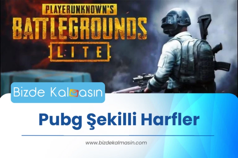 Pubg Şekilli Harfler