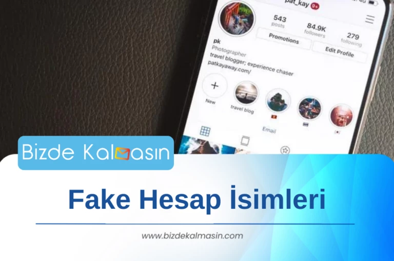 Fake Hesap İsimleri 2025 – En iyi İsimler