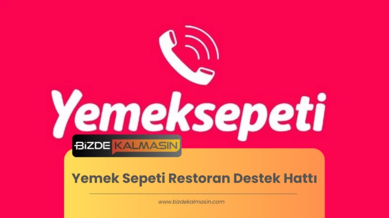 Yemek Sepeti Restoran Destek Hattı 0850